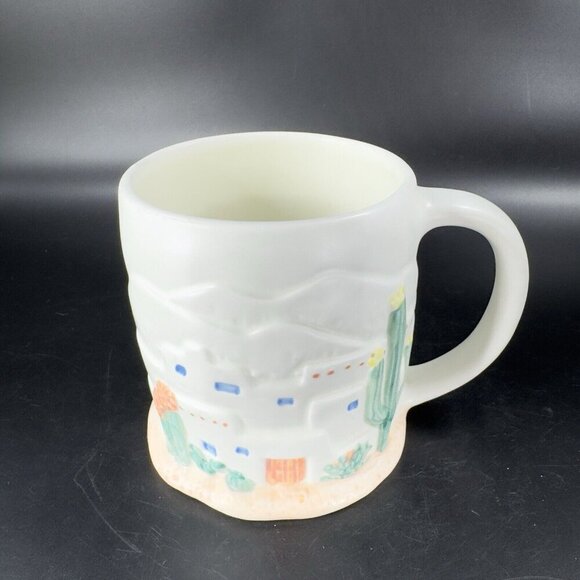 Otagiri Southwest Mug Cup Curtis Swann Embossed Sculpted Pueblo Home Single Mug - Picture 9 of 11